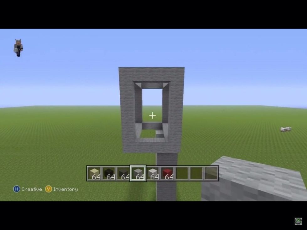 Then on each corner go up by 6 and connect them from the top