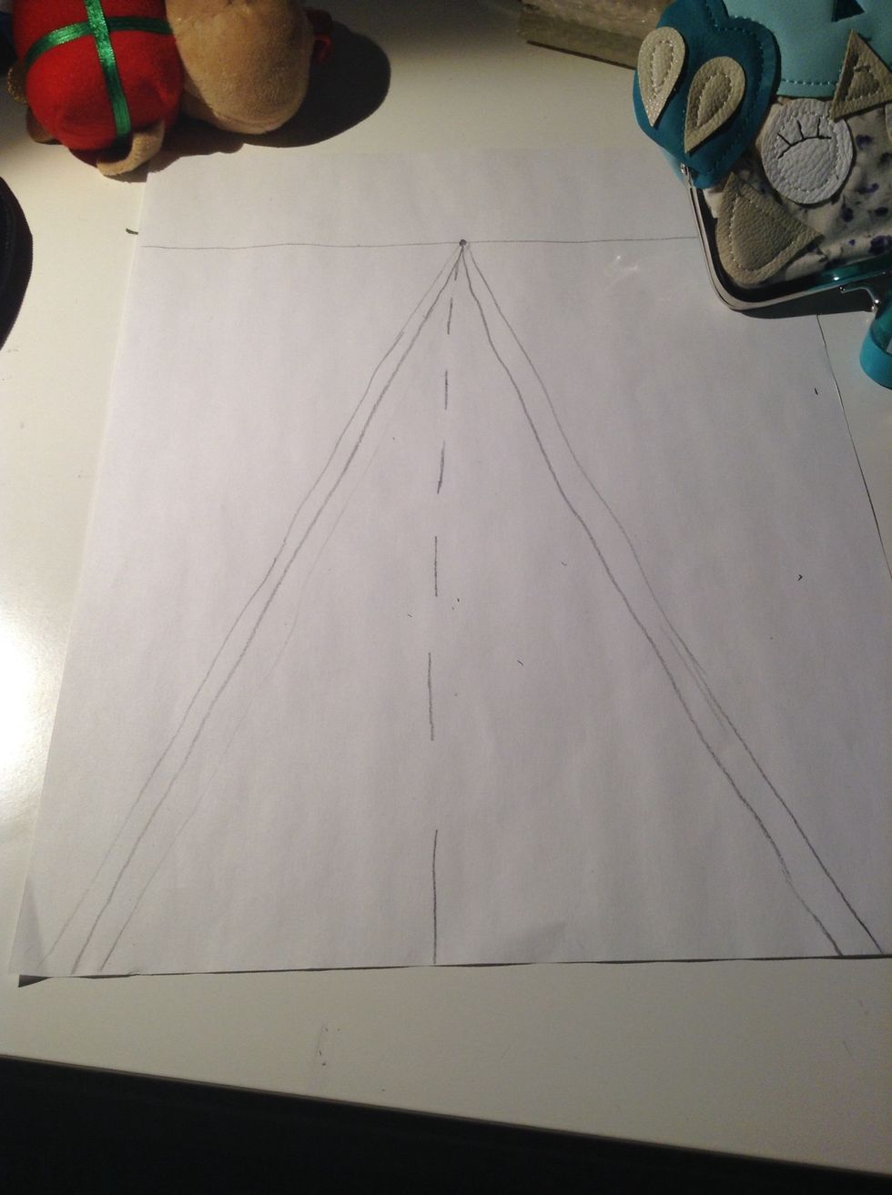 Then on the inside put lines that aren't attached don't forget to make the lines biggest to smallest