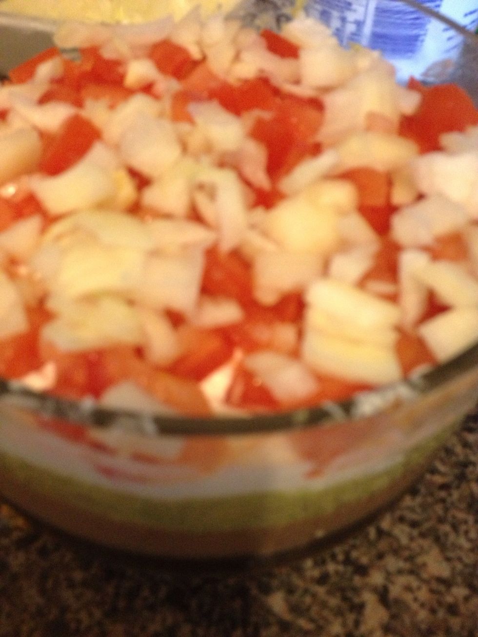 Then onions sorry about the pic
