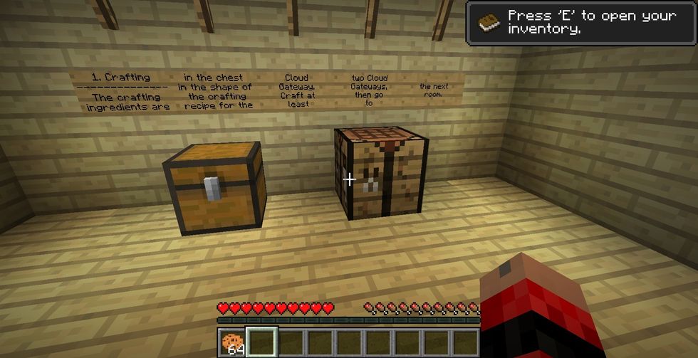 Then open the chest, and you should see the items you need to use to craft the cloud gateway.