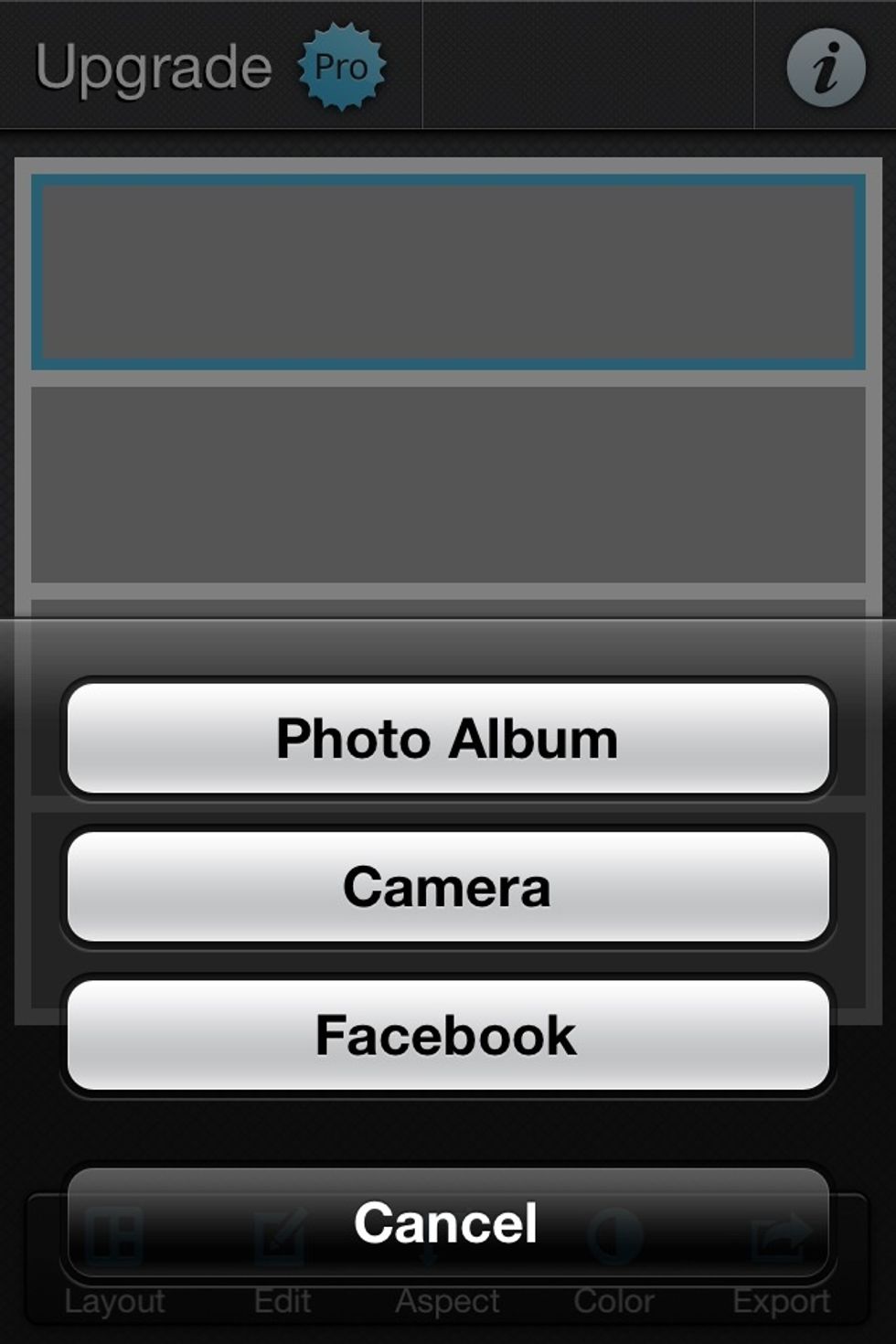 Then open up your collage app.