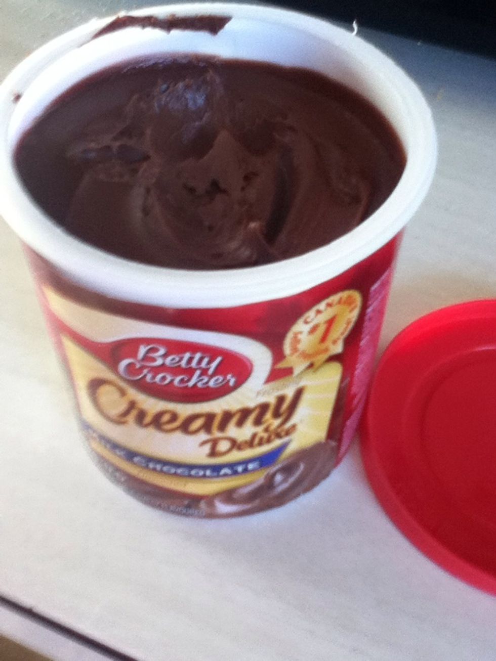 then open up your frosting,