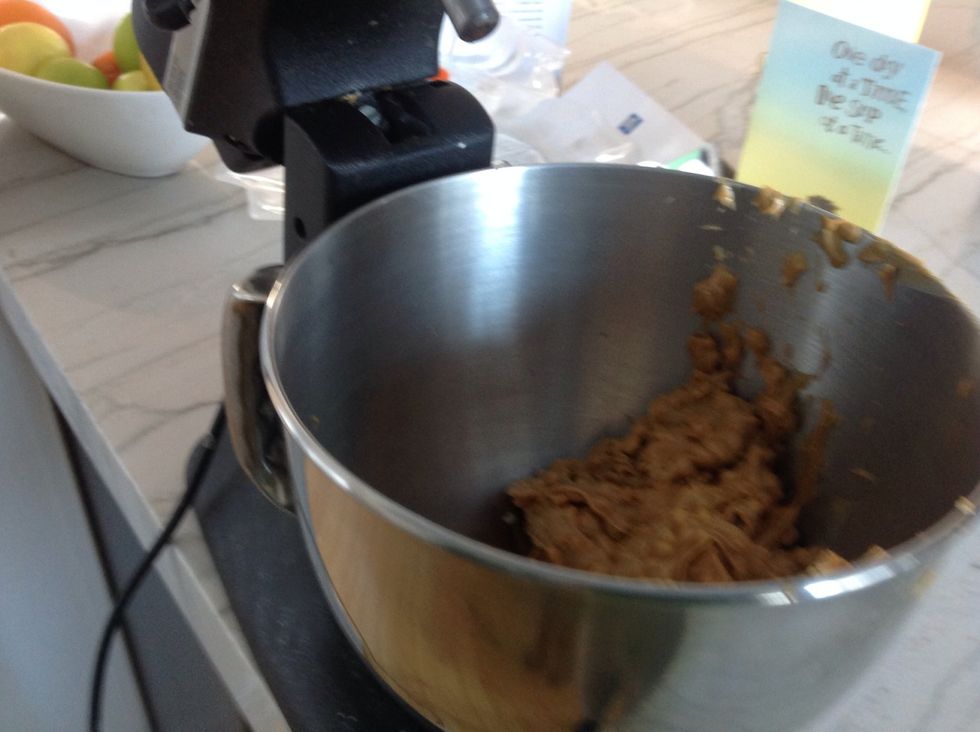 Then out it in the mixing bowl