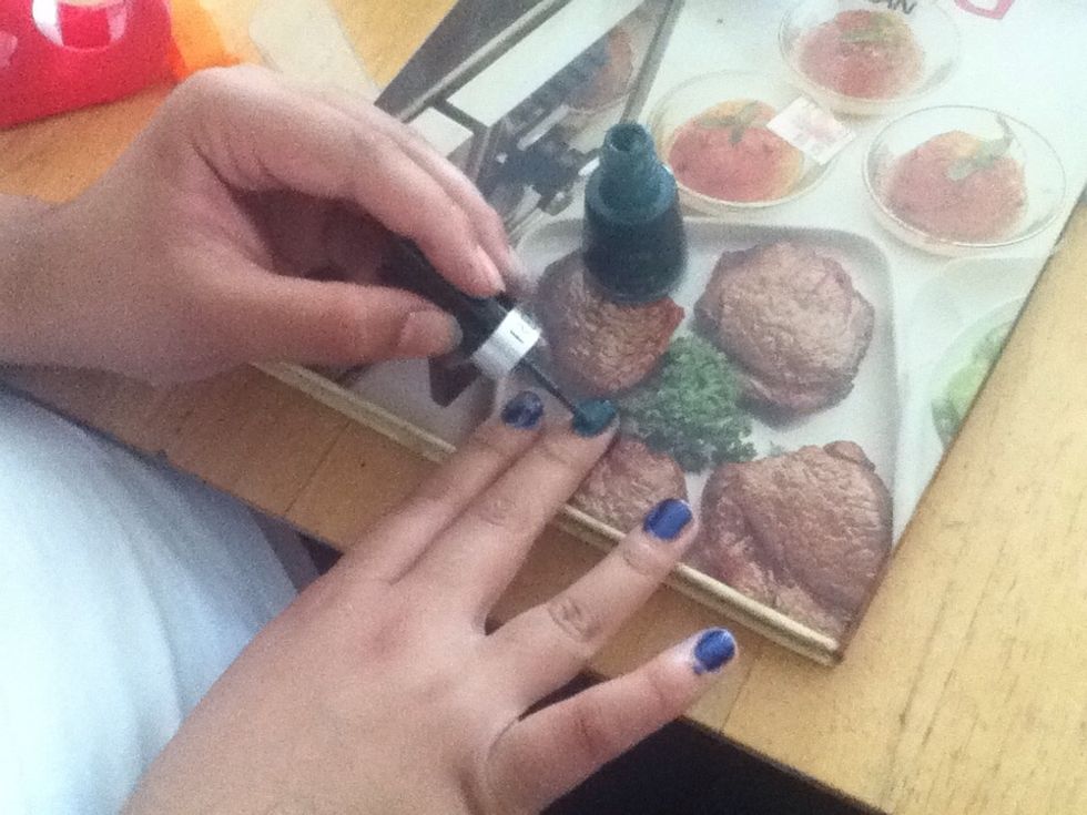 Then paint metallic green ..