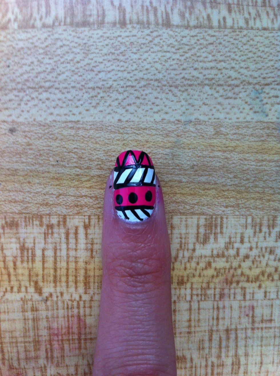 Then, paint the lines so it would look like a triangle.