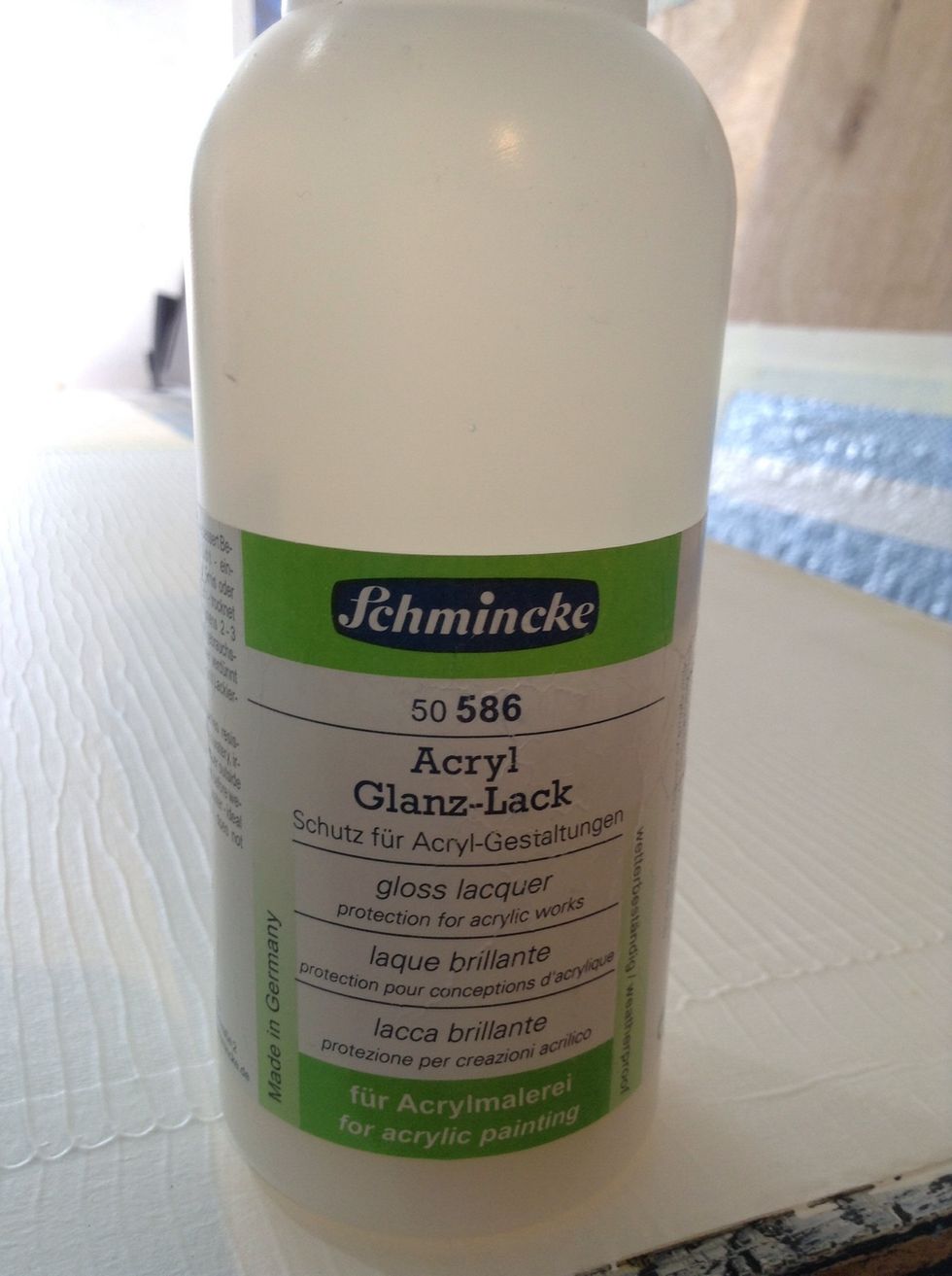 Then paint the rock with a layer of gloss to protect the colors and make it vibrant:)