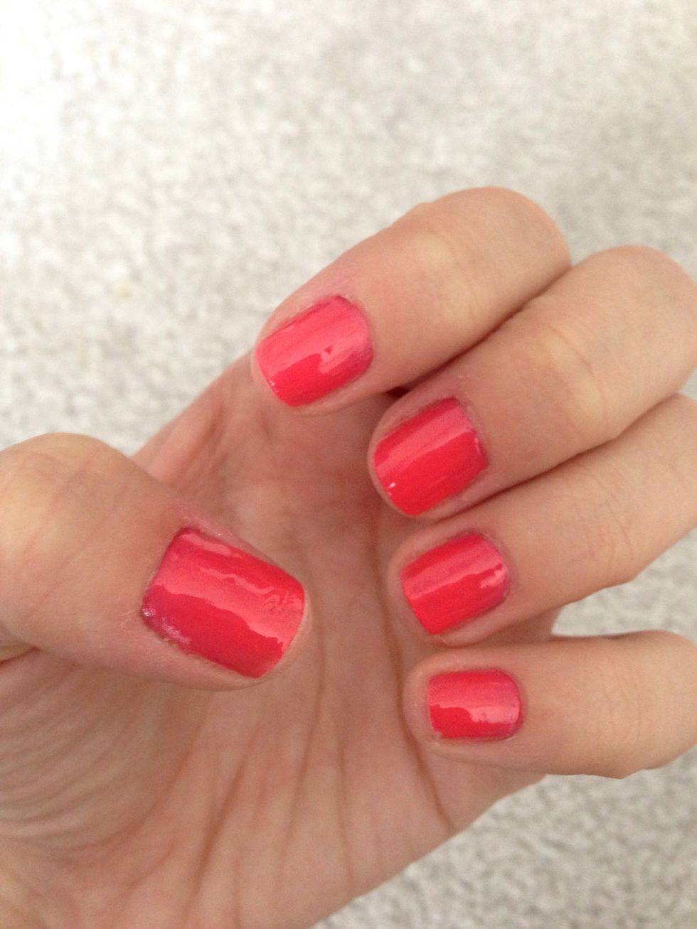 Then paint them with whatever color you want! I used Essie's "cute as a button"