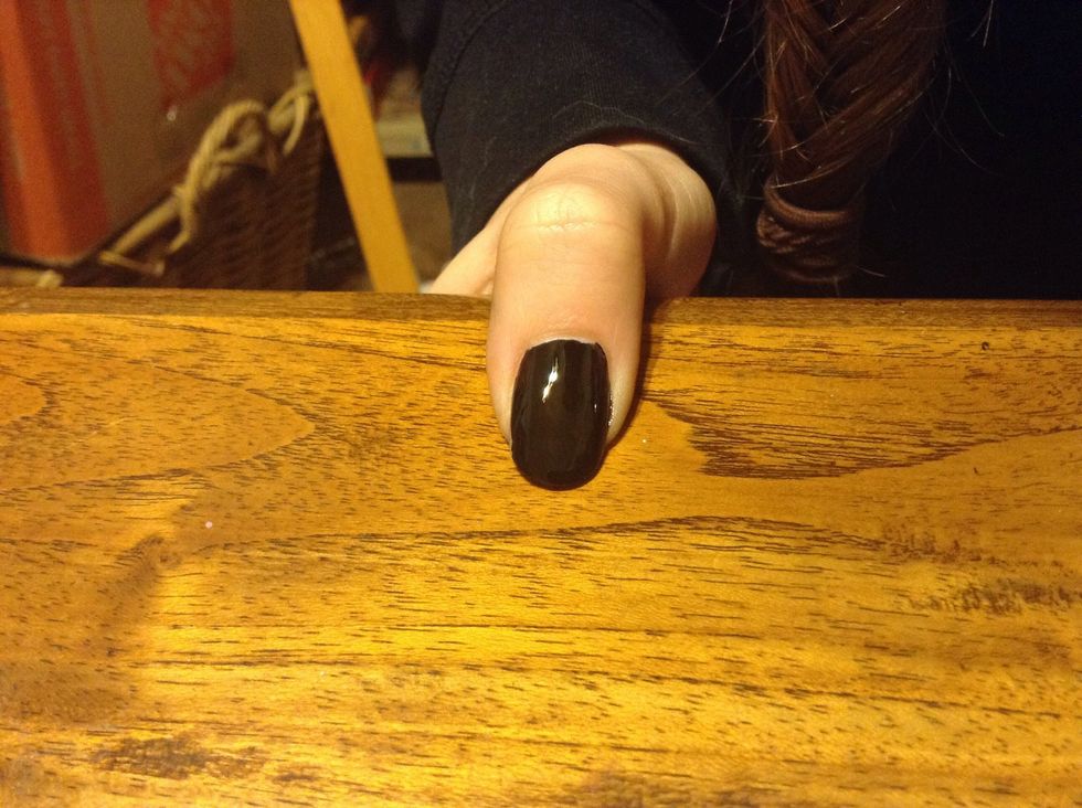 Then paint your nail black