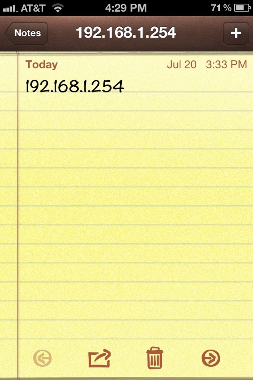 Then past it in a your notes. This is just so you can change the DNS number back if you want to later. So what I'm about to have you try is reversible. So no worries. :)