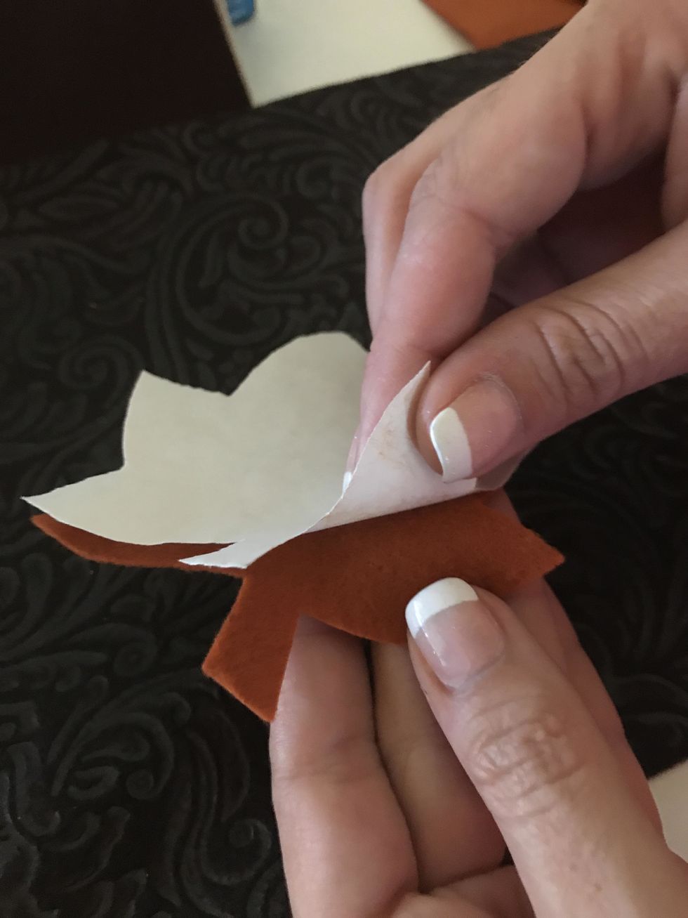 Then peel off the freezer paper.