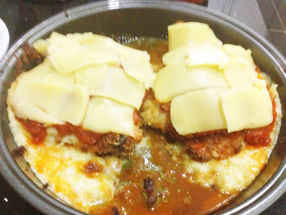 Then pile on the mozzarella. \ud83c\udf89\ud83c\udf89\ud83c\udf89\ud83c\udf89