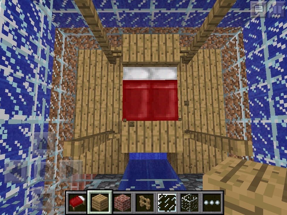 Then place 4 wood blocks like this