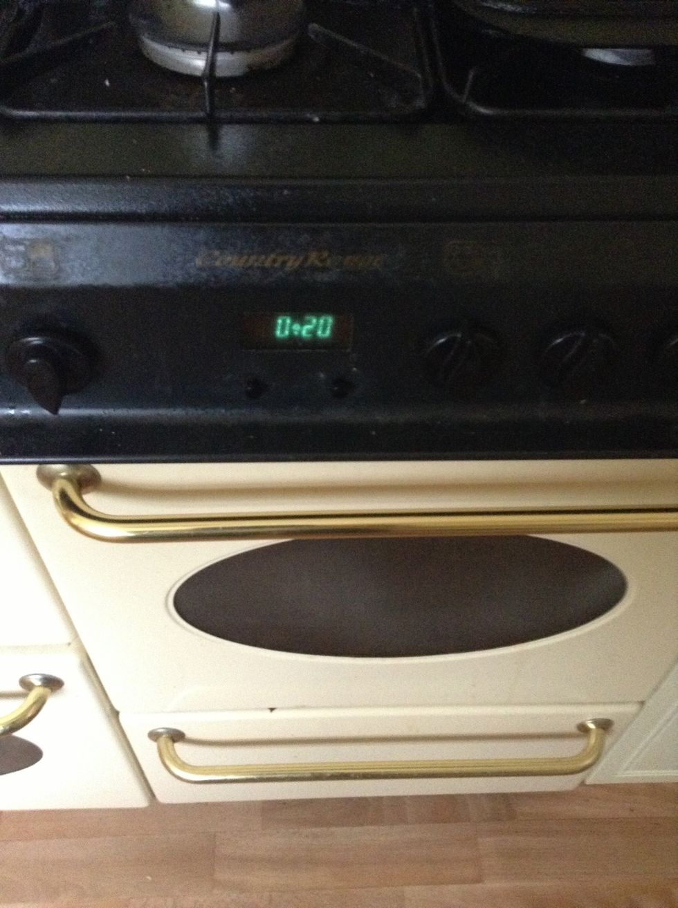 Then place back in the oven for 30 mins, after this check to see if the cake is golden in colour on the top and a skewer comes out clean from the middle.