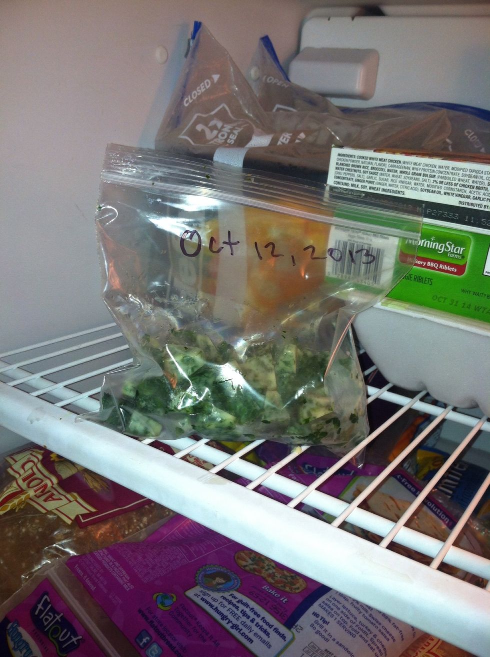 Then place immediately in freezer. They melt quickly .