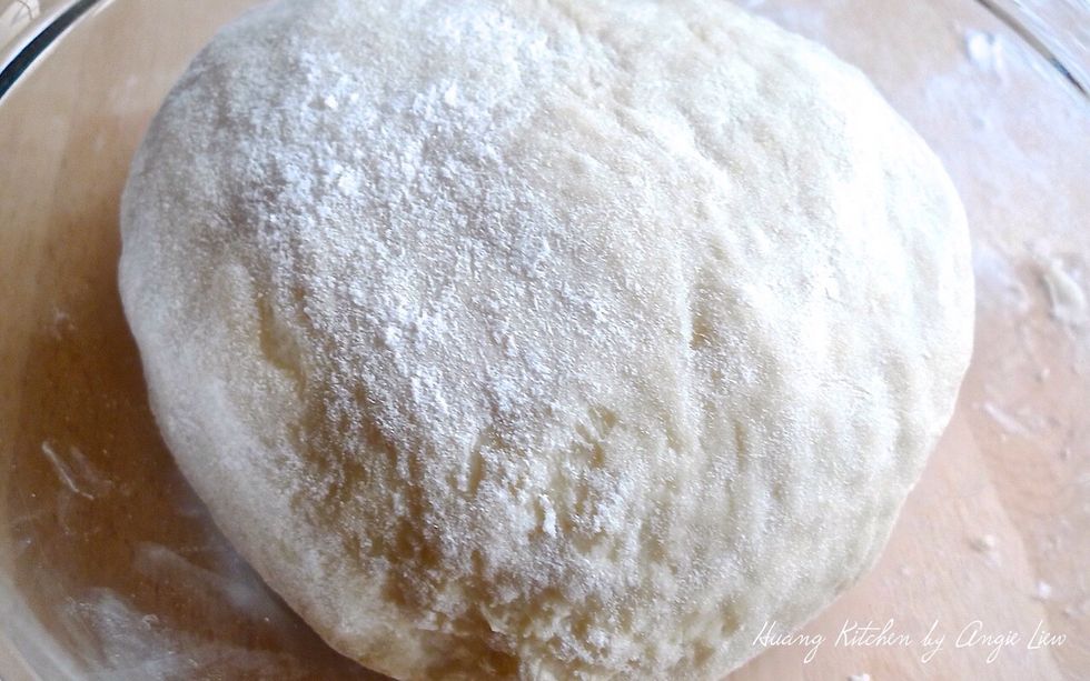 Then place the dough into a mixing bowl.