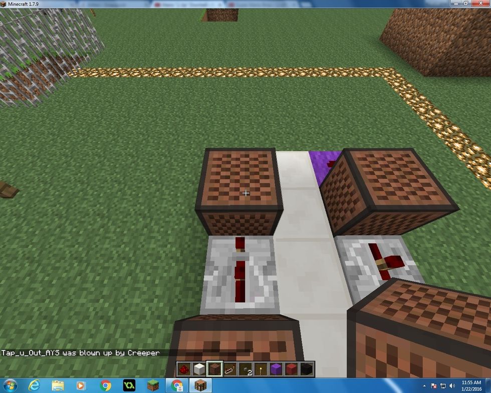 Then place your last Note Block down and right click it 24 times.