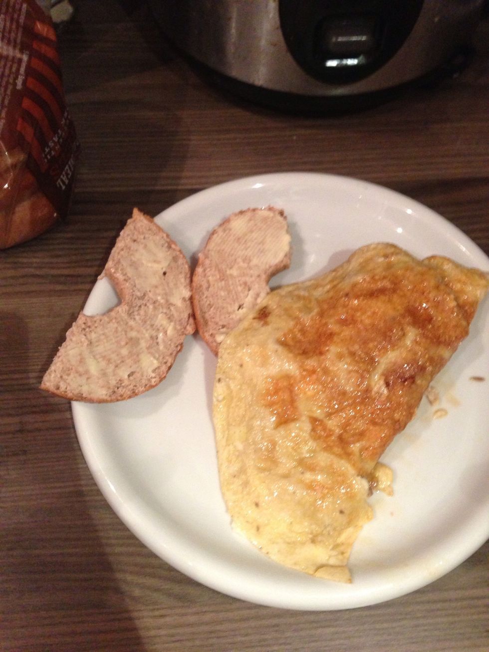 Then plate up, it looks different because I flipped it again lol\ud83d\ude48