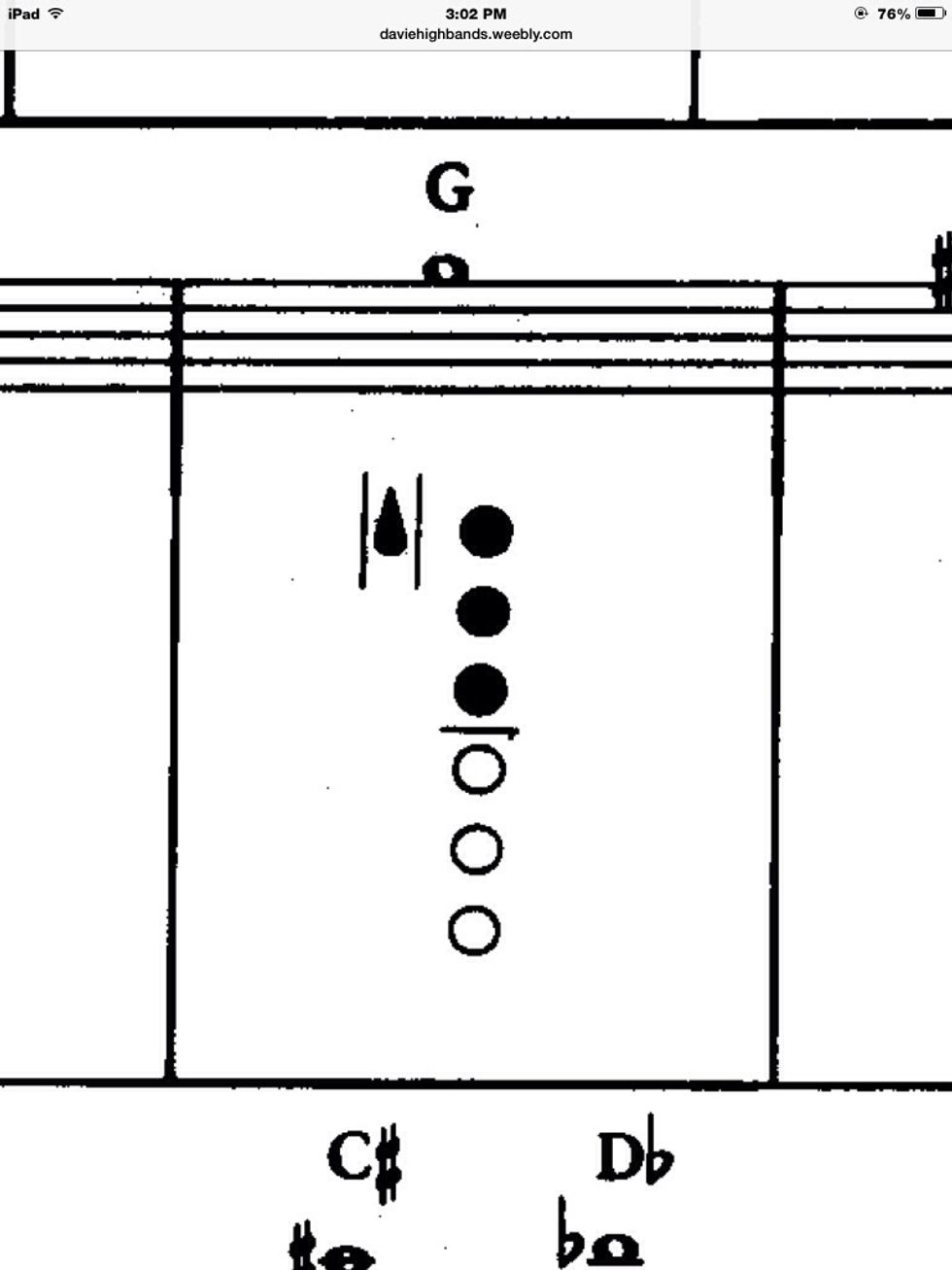 Then play high G by holding the octave key and all the main left buttons.