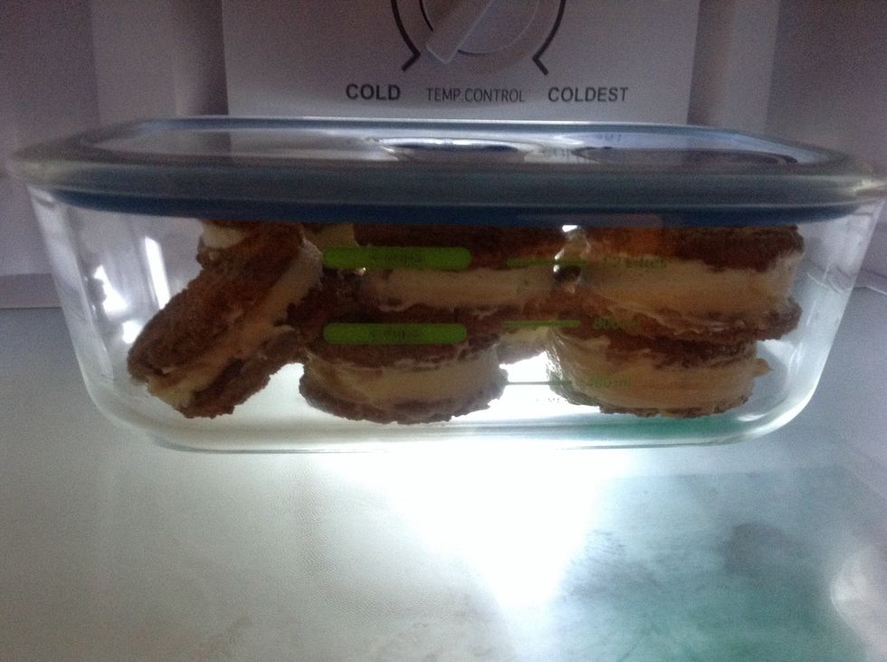 Then pop them in the fridge. The longer there in there for the better. Take them out when they are soft.