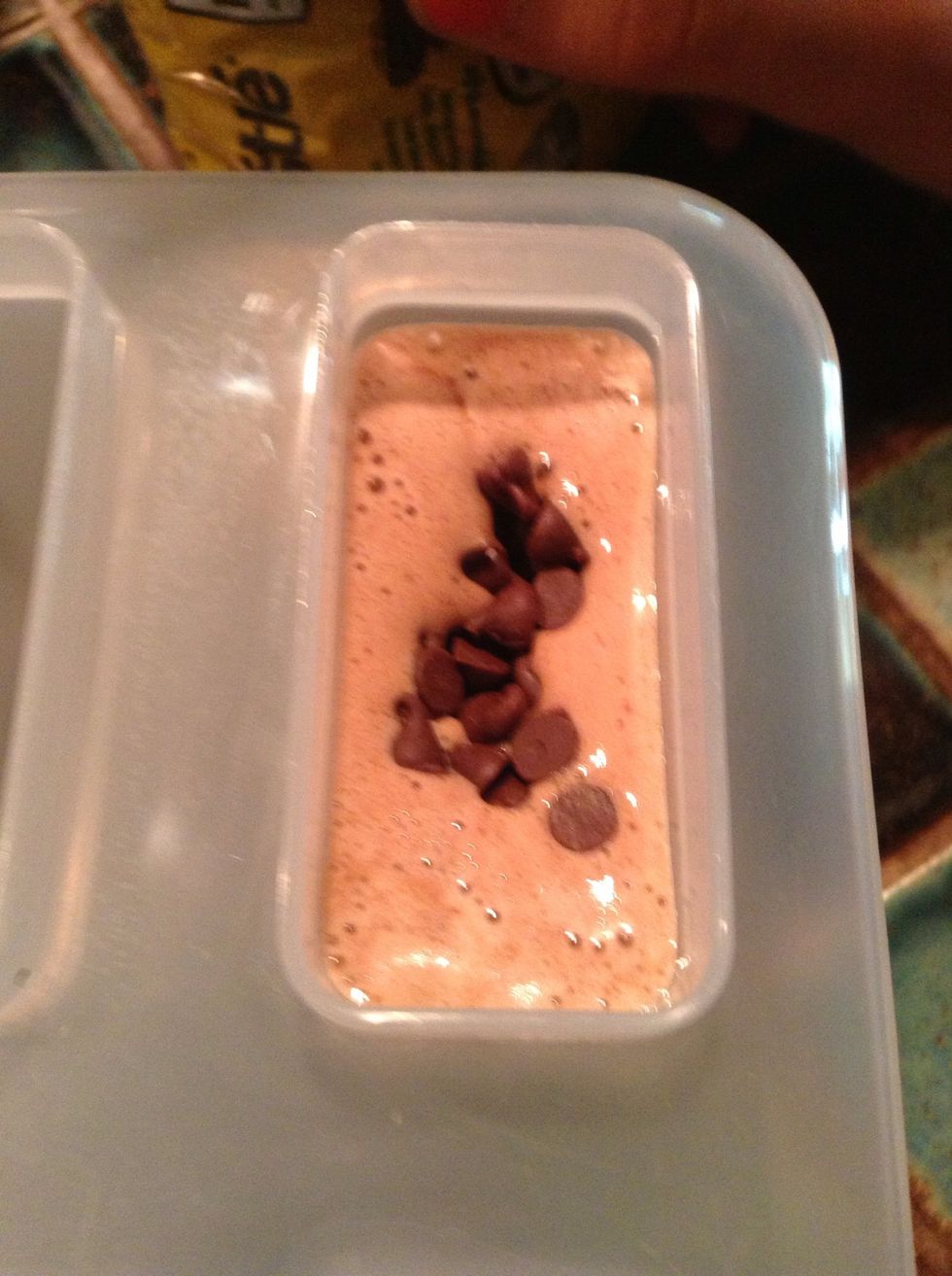 Then pour in as many chocolate chips as you like!!!! And don't be shy!