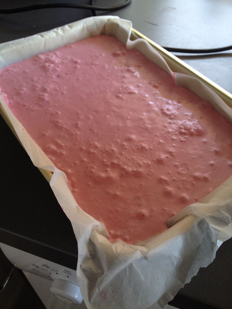 Then pour in the mix