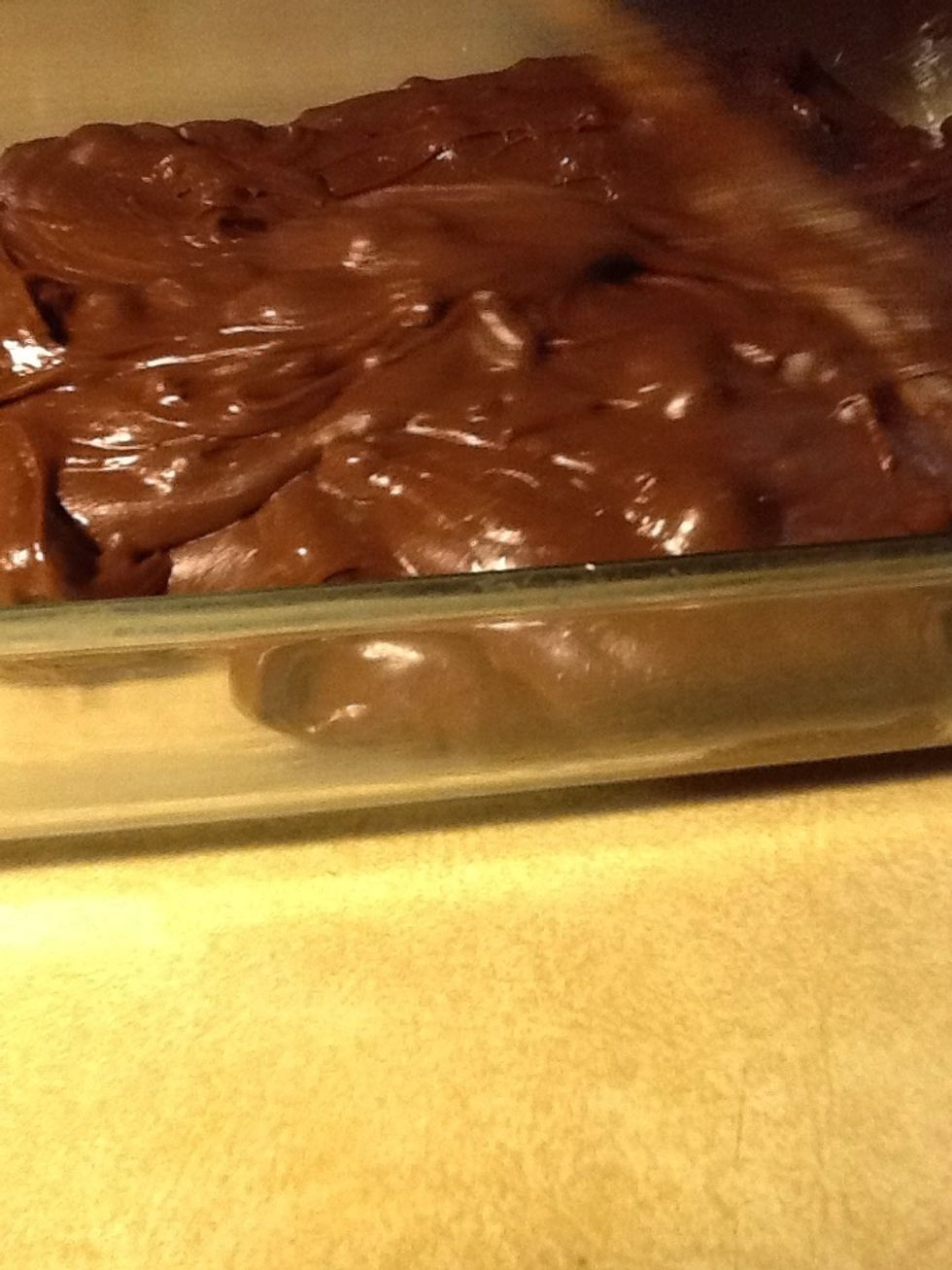 Then pour into the pan