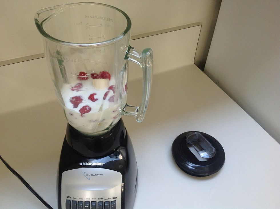 Then pour the glass of milk in!!! :) :)