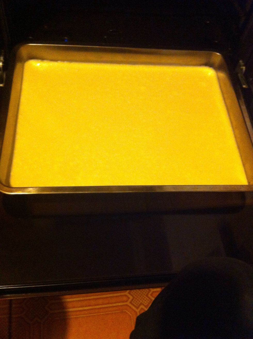 Then pour the masses that we have made