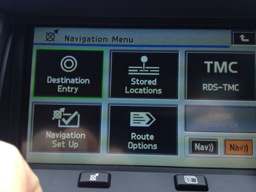 Then press destination entry.