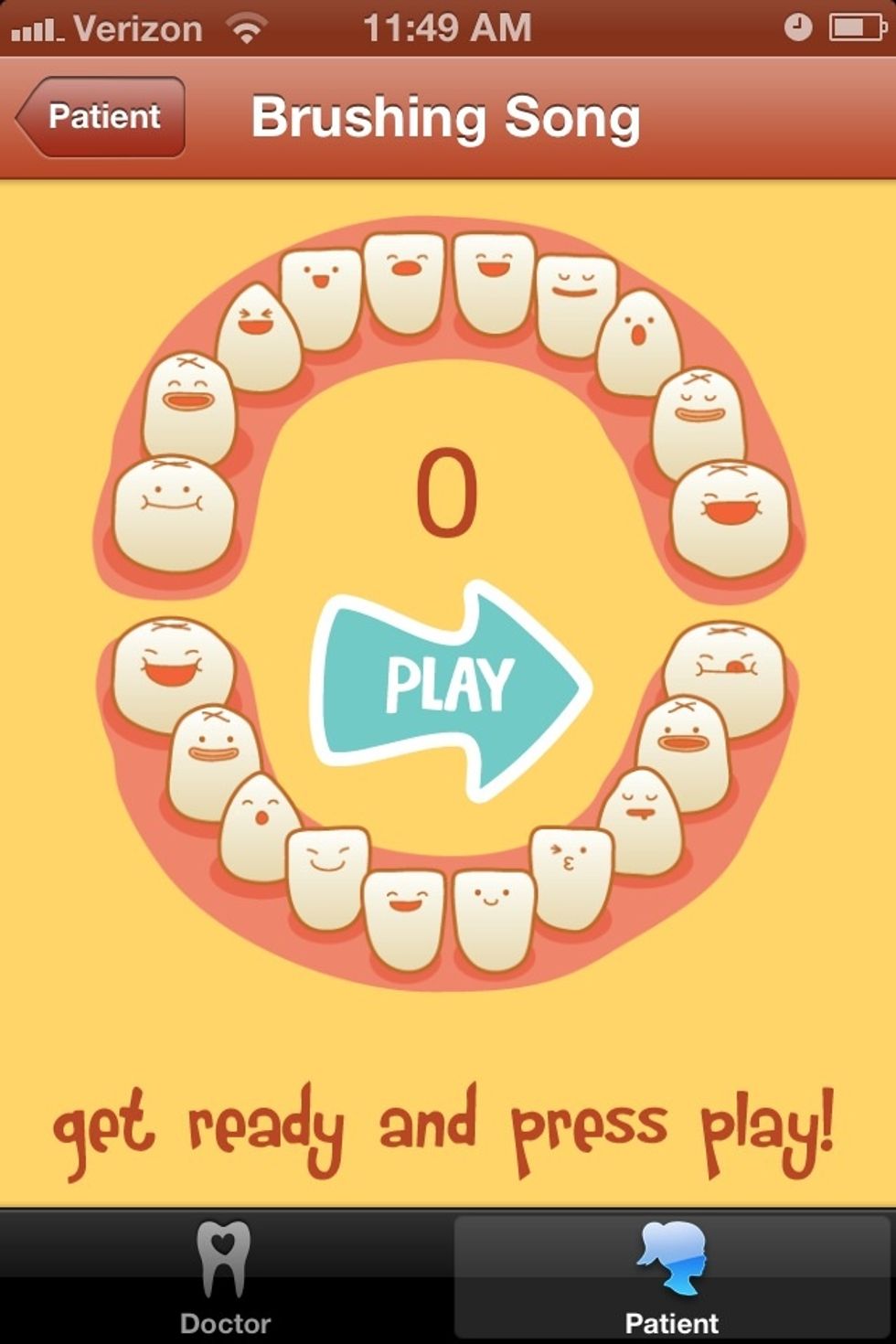 Then, press Play and let your kid enjoy brushing to a crafty tune!