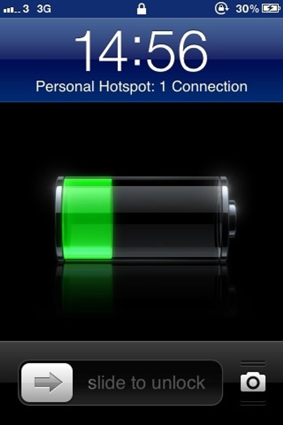 Then press the home button once to turn the phone screen on.