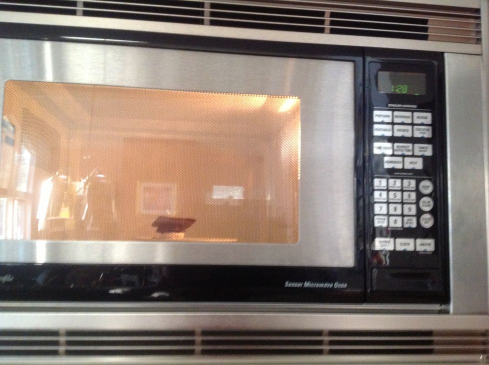 Then pt your s'more in the microwave for 1-2min.