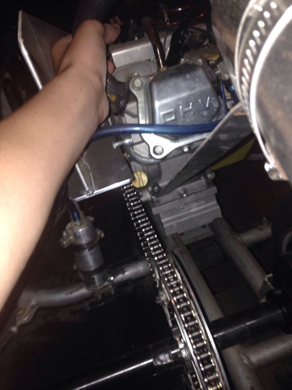 Then, pull the engine back.