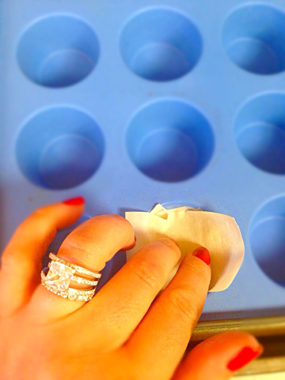 Then push another piece of phyllo on top of the first one