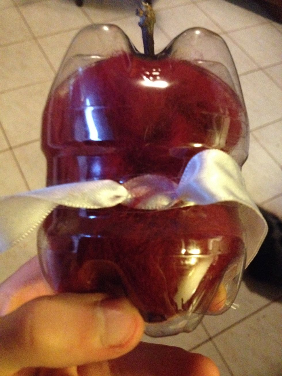 Then push down the top of the apple so it looks like this