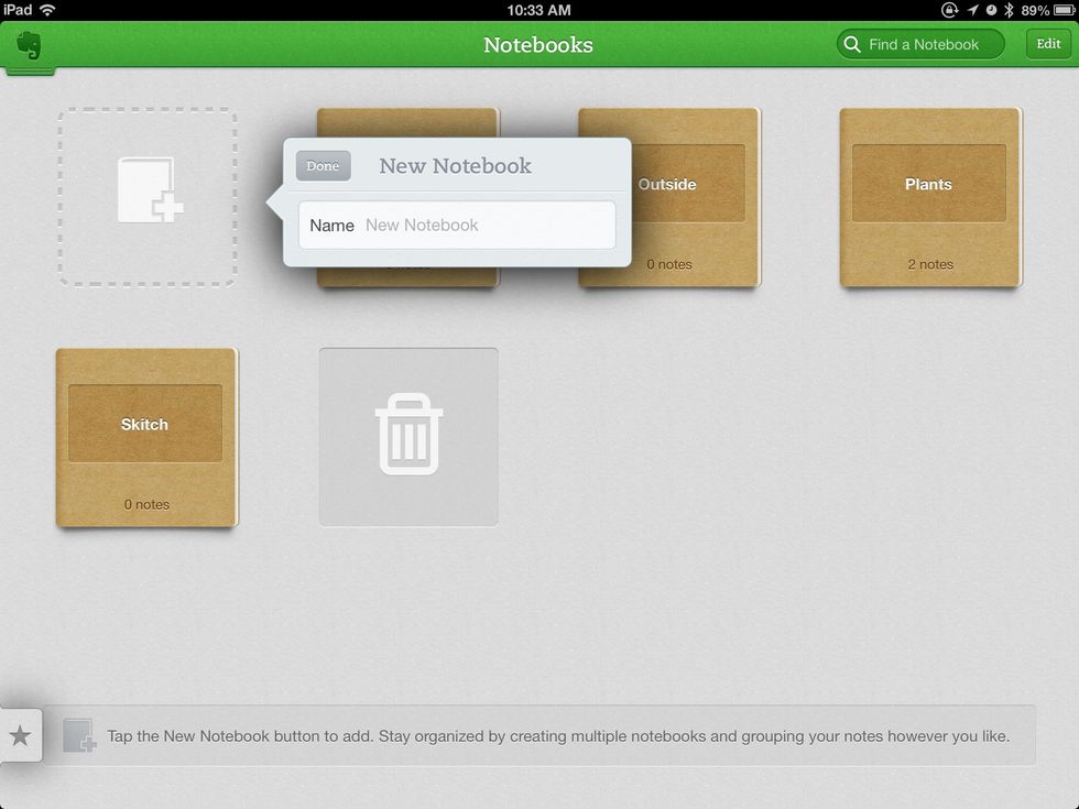 then push the add notebook button.