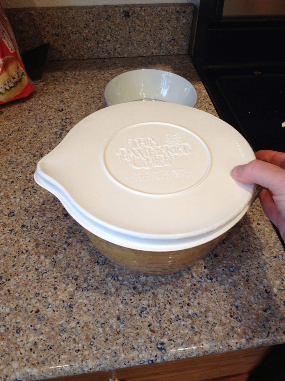 Then put a lid on your bowl, or some plastic wrap and put into fridge to marinade the meat for at least an hour.