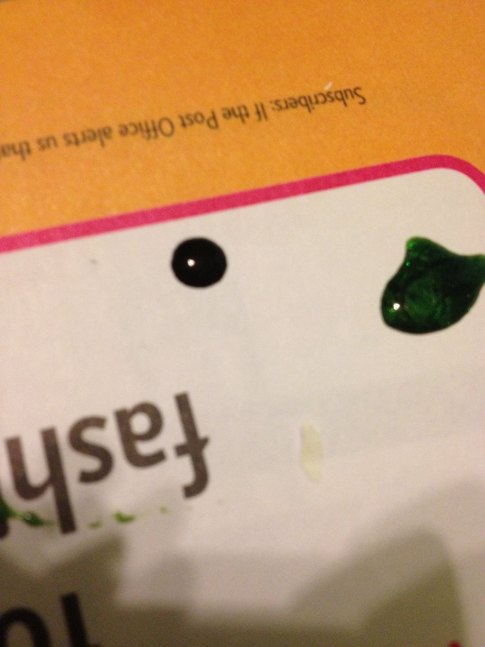 Then put a little black on the paper