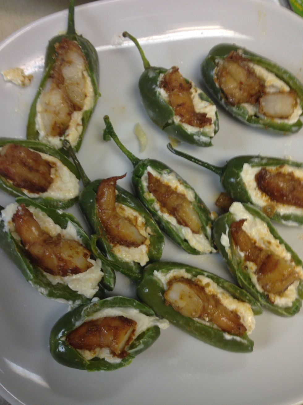 Then put a piece of shrimp in there too