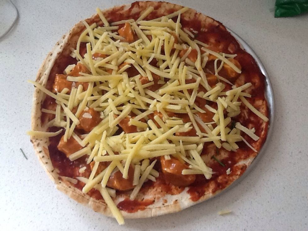 Then put cheese on top
