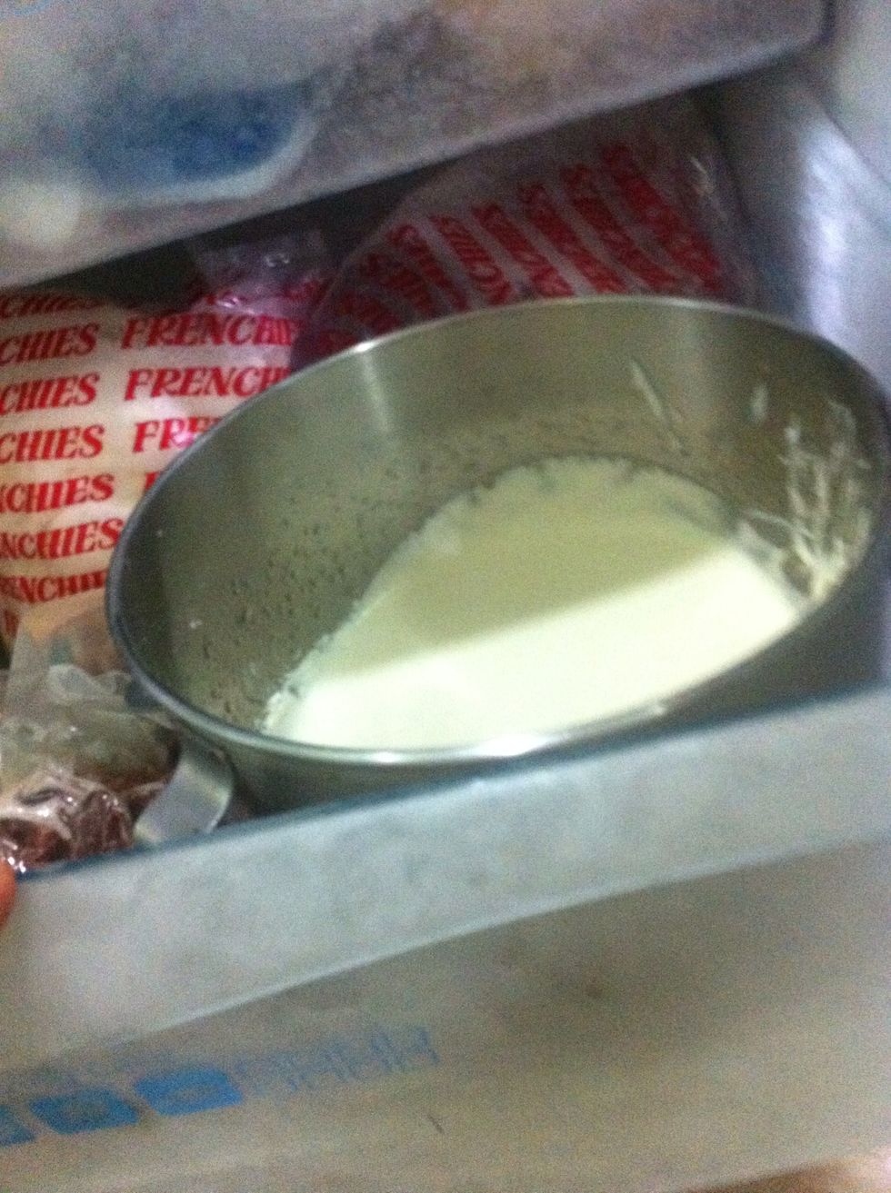 Then put in freezer for about 2 minutes.