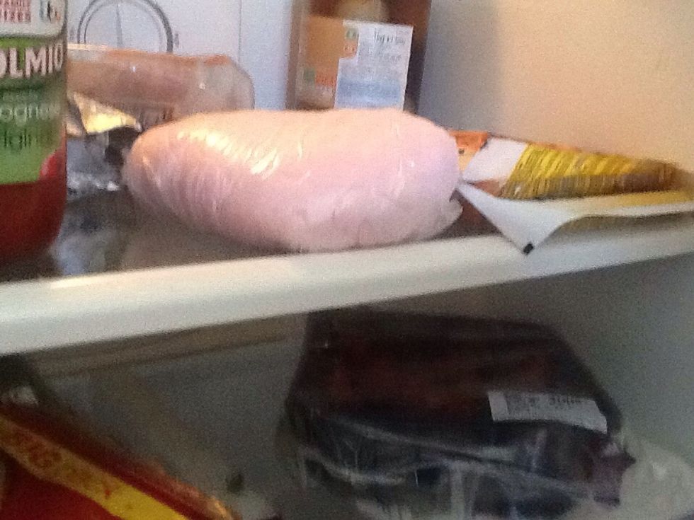 Then put in the fridge to cool while you make the cake