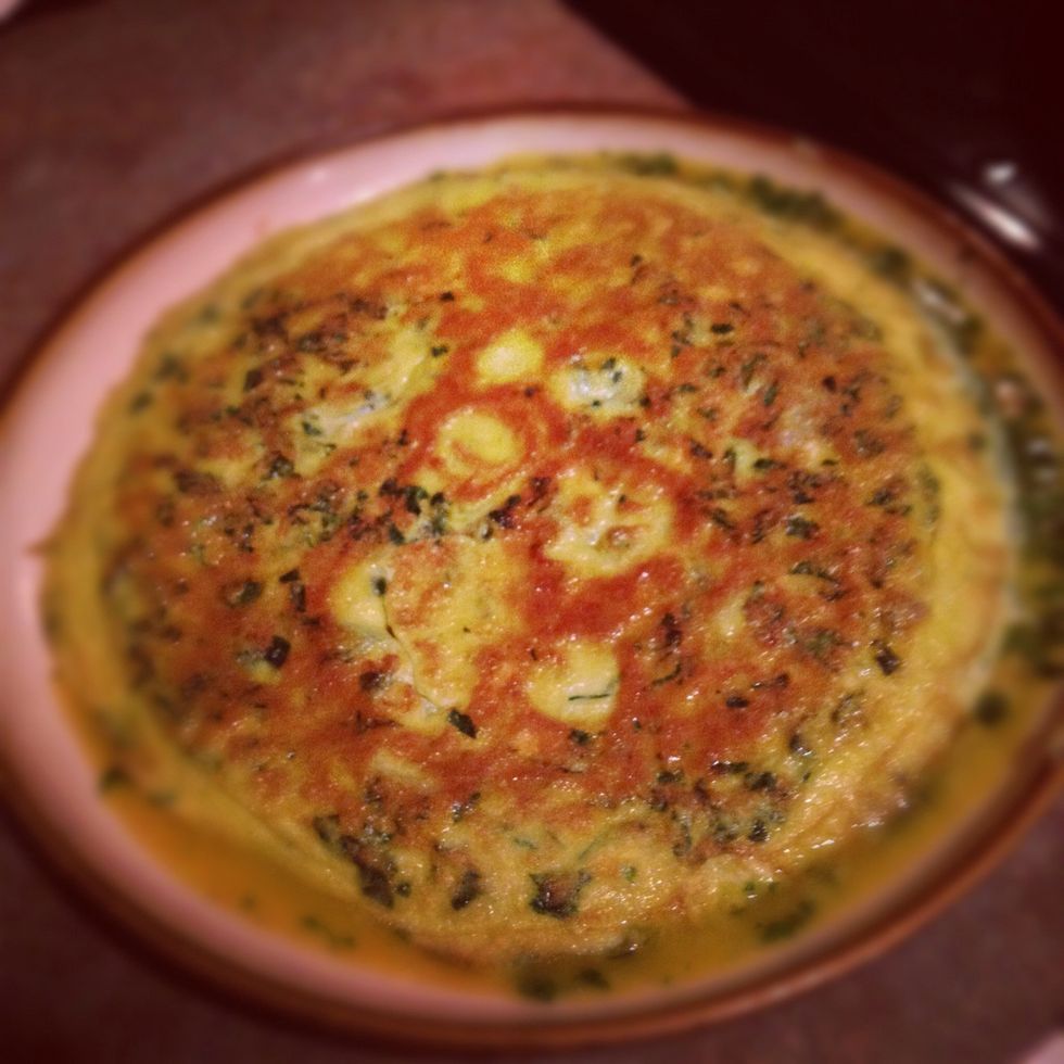 Then, put it back on the pan and cook the other side.