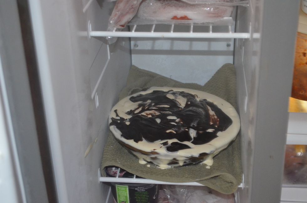 Then put it in the freezer for 2-4 hours