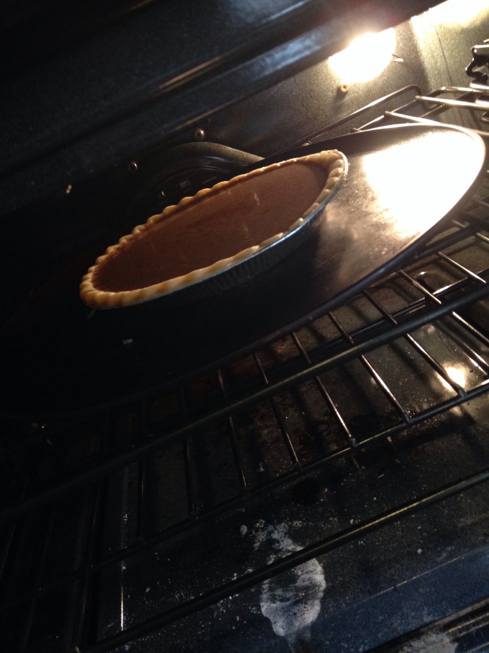 Then put it in the oven for 35-45 minutes.