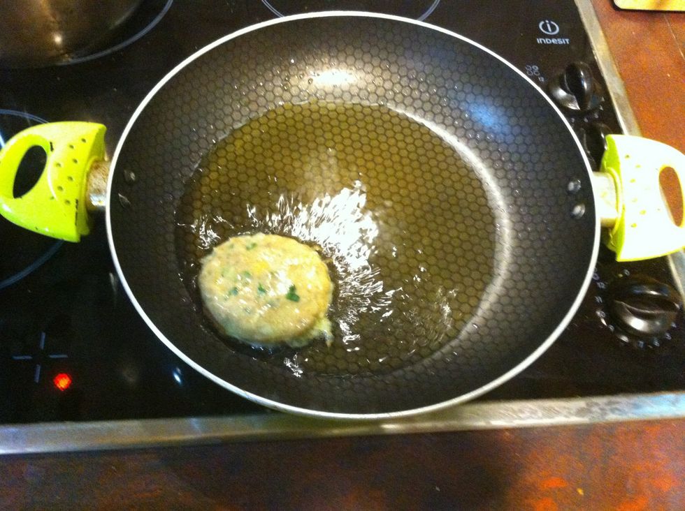 Then put it in the pan.