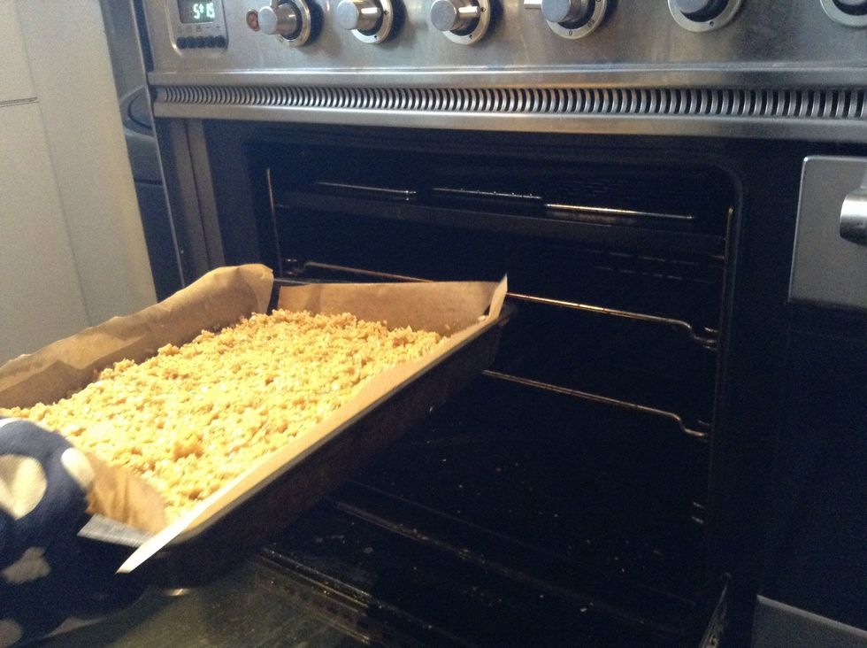 Then put it into the oven for 15-20 minutes until they're golden brown