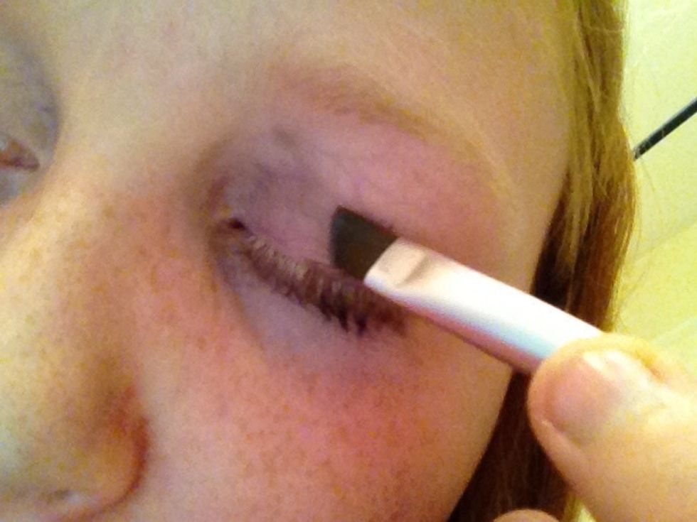 Then put it on the top lid. Don't put to much or else you will look like a zombie.