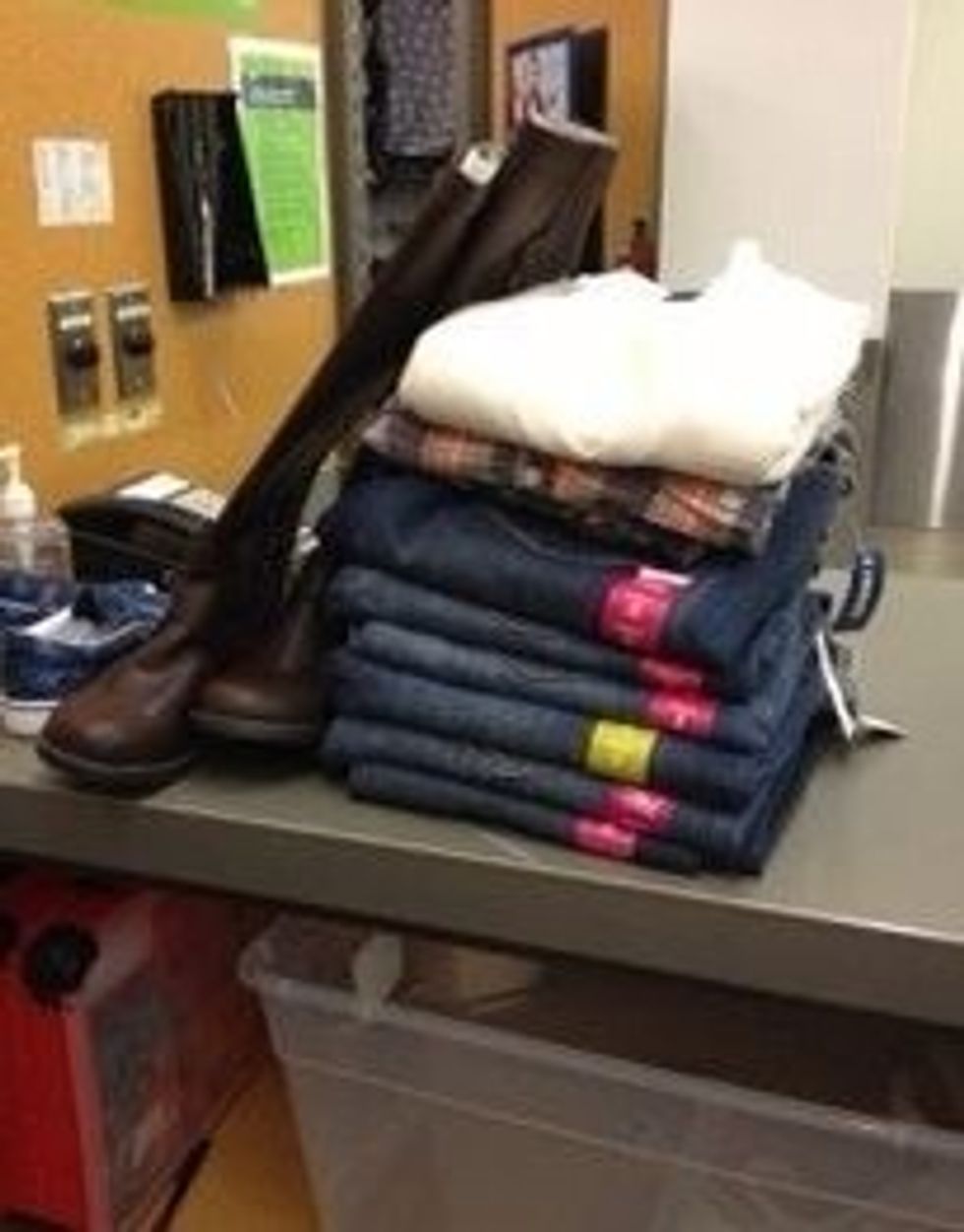 Then put items where they belong or leave in the designated location.
