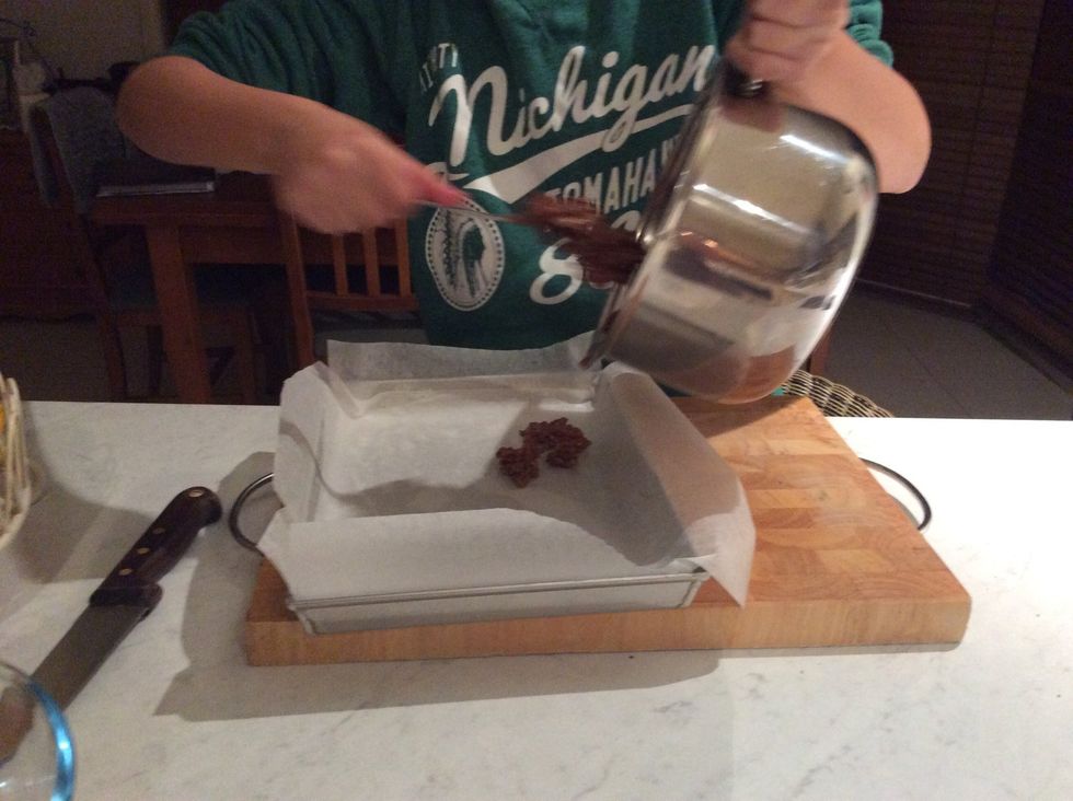 Then put mix on the tray